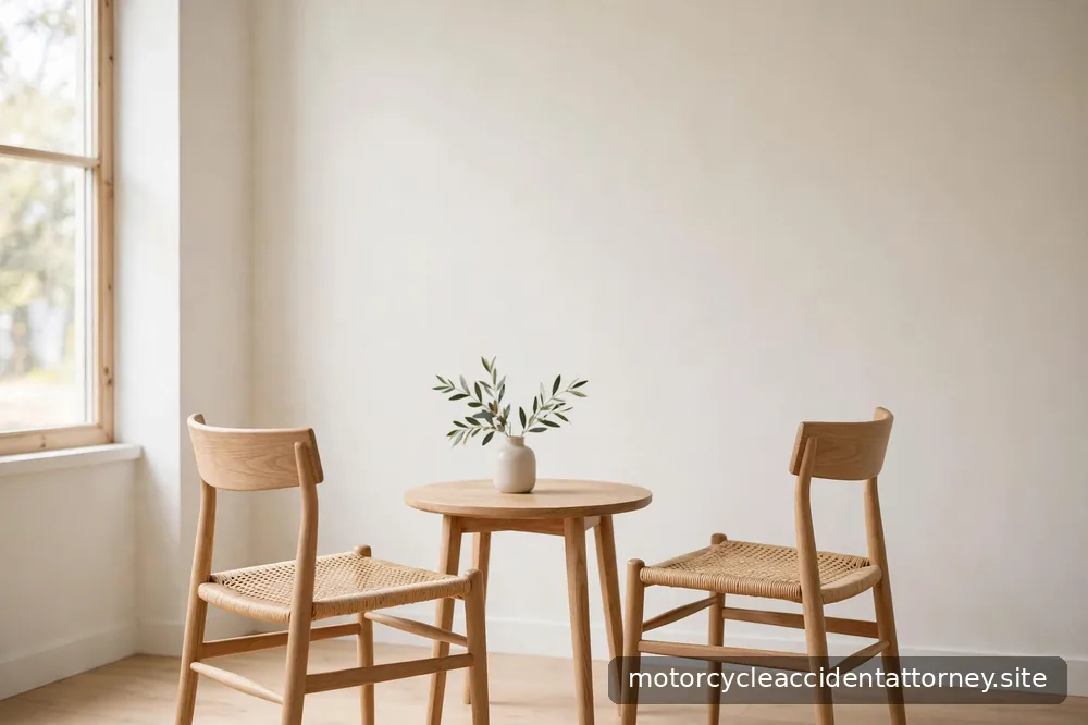 Two chairs facing each other across a small table in a bright room